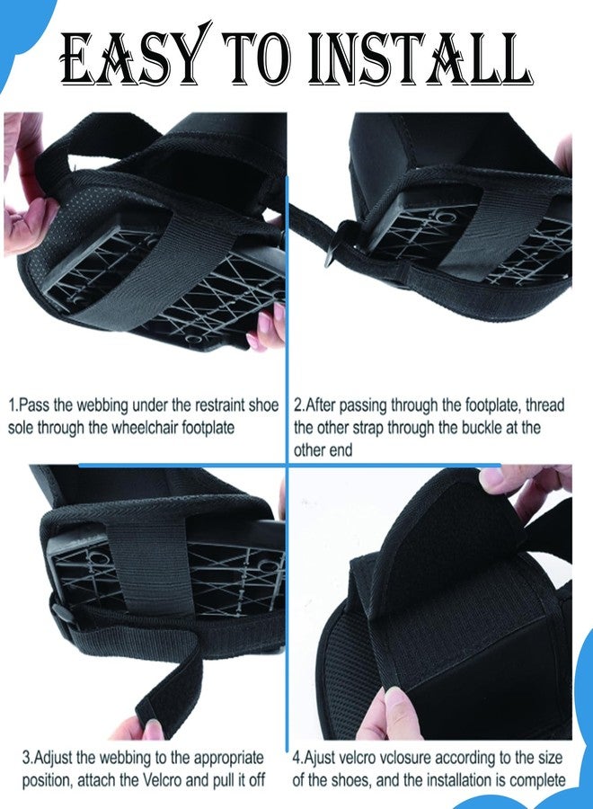 AUSTYLCO Wheelchair Restraint Shoes Prevent The Foot from Falling Off The Footrest Adjustable & Easy to Wear,Wheelchair Shoe Holder Straps for Disabled & Rehabilitation Patients - Image 5