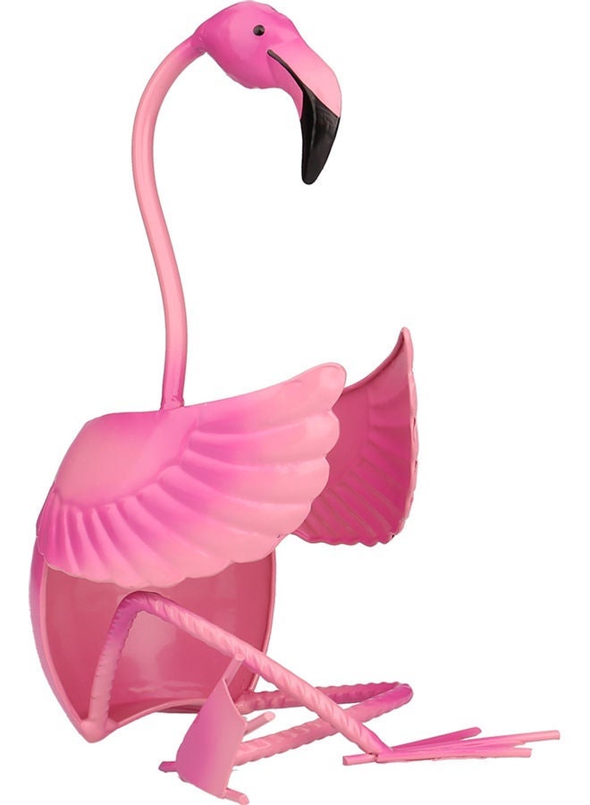 NIBEMINENT Flamingo Shaped Wine Bottle Holder Pink 26.9 x 20.6cm - Image 1