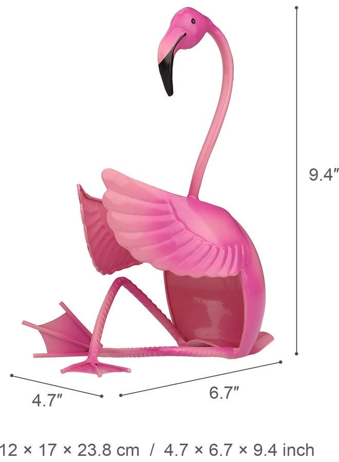 NIBEMINENT Flamingo Shaped Wine Bottle Holder Pink 26.9 x 20.6cm - Image 2