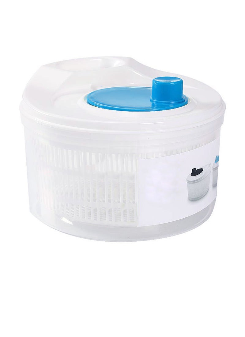 Bonita - Large Capacity Salad Spinner Fruit and Vegetable Washer,Vegetable Quick Dryer Oil Shaker Dry off and Drain Vegetable Wash & Salad Making Bowl with Plastic Colander (BLUE) - Image 1