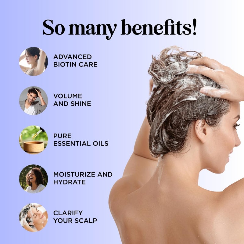 Honeydew Folimax Biotin Shampoo for Thinning Hair - Volumizing Biotin Shampoo for Men & Women's Fine and Thin Hair with Zinc & Rosemary Oil - Color Safe Vegan Sulfate Silicone & Paraben Free (Citrus Scent) - Image 2