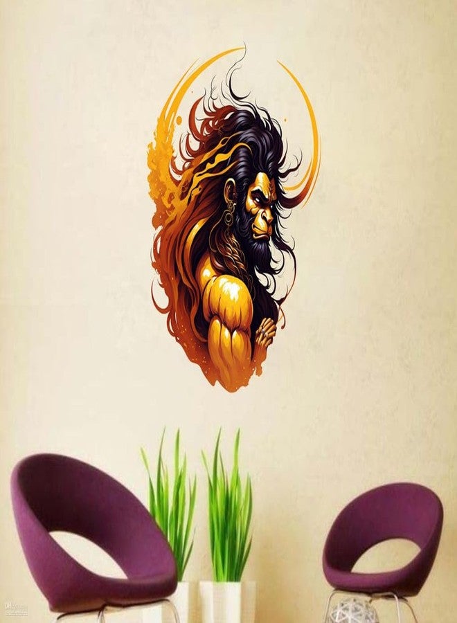 Sticker Studio Hanumanji PVC Vinyl,Wall Sticker for Home Decor - Ideal for Living Room, Bedroom, Hall, Kids Room, Play Room (Size -50 cm x 40 cm) - Image 2