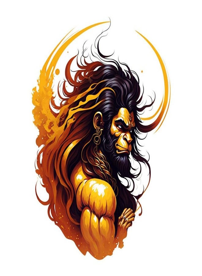 Sticker Studio Hanumanji PVC Vinyl,Wall Sticker for Home Decor - Ideal for Living Room, Bedroom, Hall, Kids Room, Play Room (Size -50 cm x 40 cm) - Image 1
