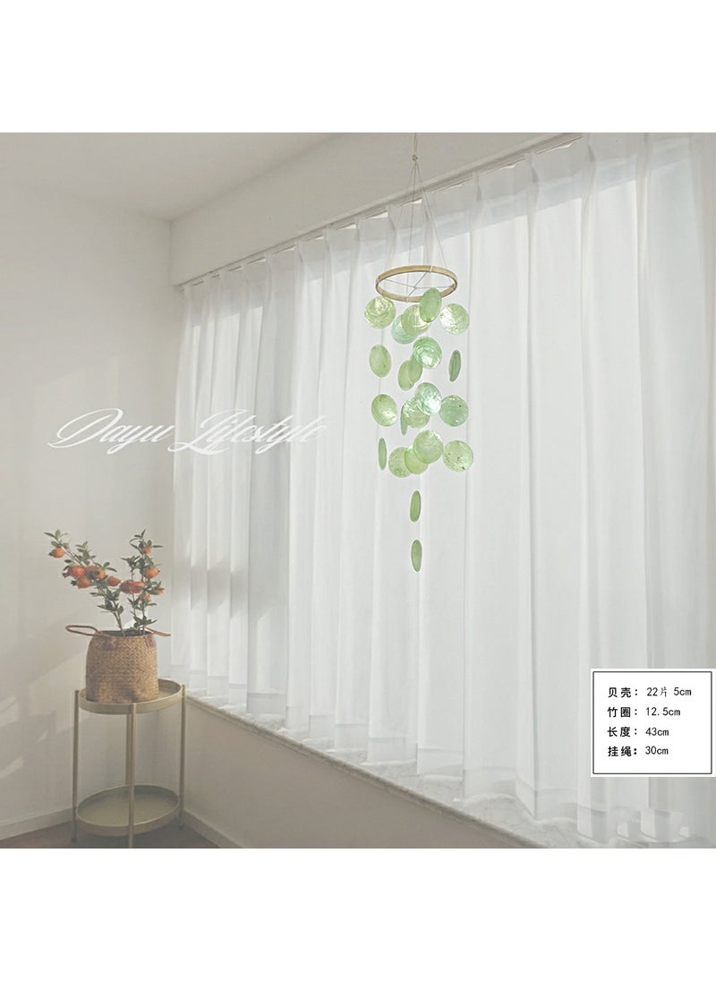 Generic Boho Chic Shell Wind Chime Kids Bedroom Decor Gift Green shell wind chimes (finished product has been completed) 