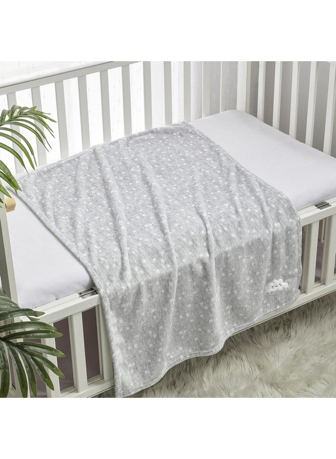 CREVENT 30''X40'' Cute Cozy Fluffy Warm Baby Blanket for Boys Infants Toddlers' Bedding Crib Cot Stroller, Baby Shower Birthday Newborn's Gift - Grey Cloud - Image 3
