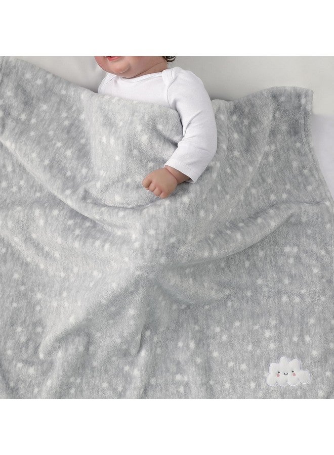 CREVENT 30''X40'' Cute Cozy Fluffy Warm Baby Blanket for Boys Infants Toddlers' Bedding Crib Cot Stroller, Baby Shower Birthday Newborn's Gift - Grey Cloud - Image 4