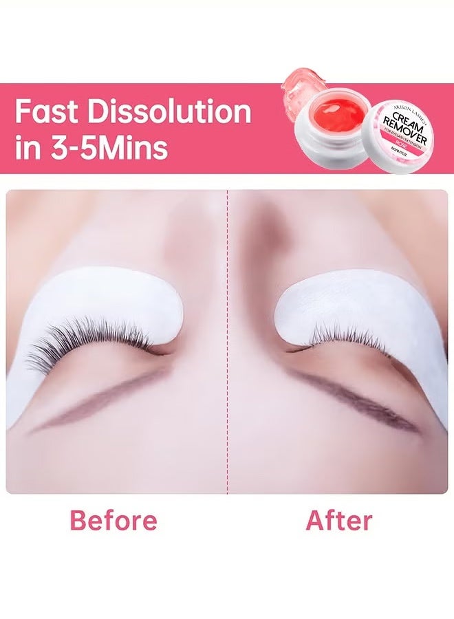 ARISON LASHES Eyelash Extension Remover Cream 5G, Lash Extension Remover Dissolves Powerful For Lash Extensions Lash Glue Remover Low Irritation For Sensitive Skin (Rose) - Image 4