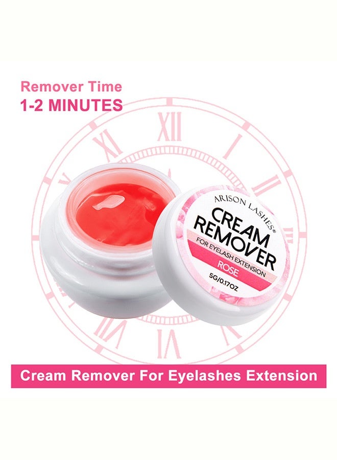 ARISON LASHES Eyelash Extension Remover Cream 5G, Lash Extension Remover Dissolves Powerful For Lash Extensions Lash Glue Remover Low Irritation For Sensitive Skin (Rose) - Image 5