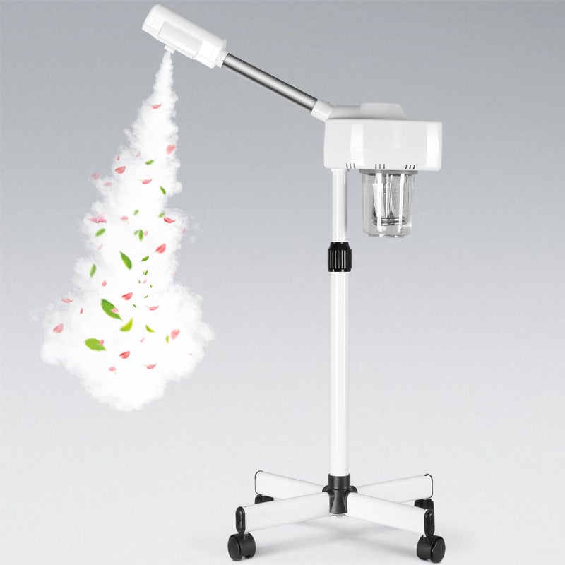 Nova Microdermabrasion Professional Facial Steamer On Wheels Ionic Ozone with Hot Mist Function Stand Facial Steamer for Personal Home Salon Spa Skin Cleaning - Image 2