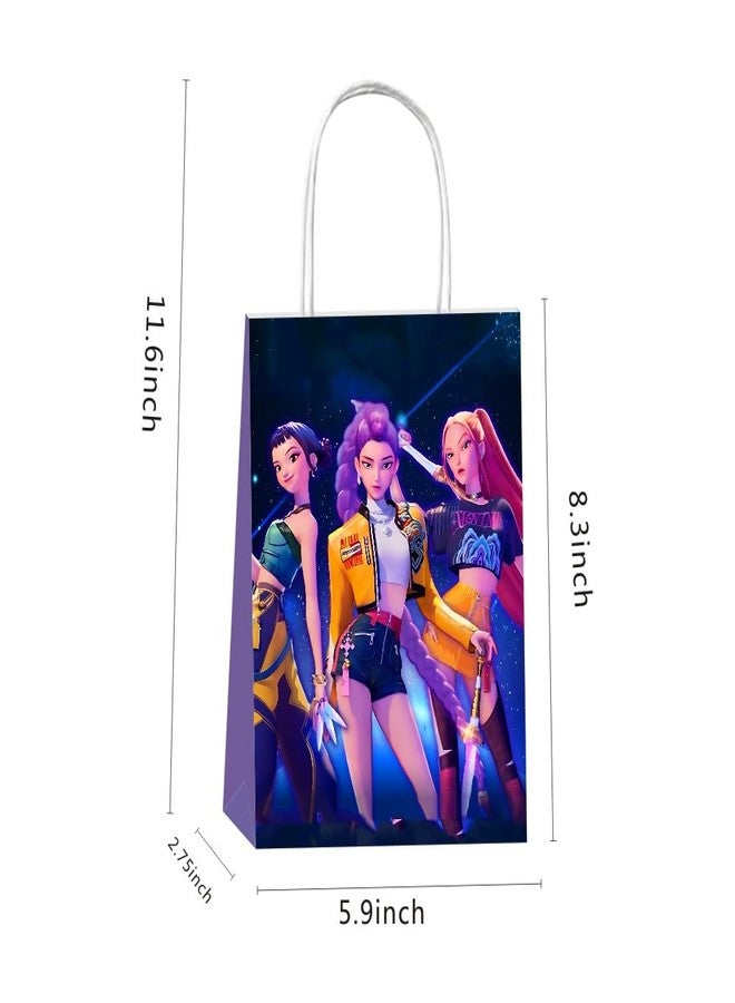 YEEFIGRO 12pcs Demon Movie Hunters Party Gift Bags with Handles,Girl Birthday Party Supplies for Demon Movie Hunters Party Decorations - Image 3
