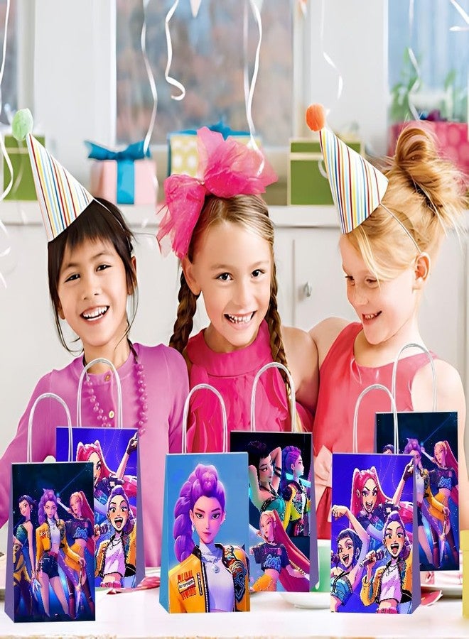 YEEFIGRO 12pcs Demon Movie Hunters Party Gift Bags with Handles,Girl Birthday Party Supplies for Demon Movie Hunters Party Decorations - Image 4