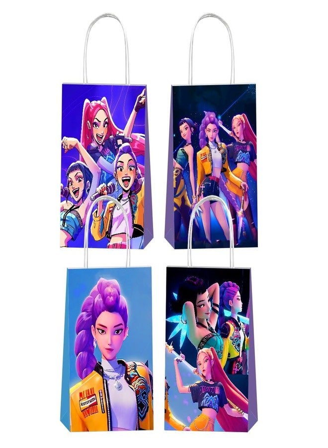 YEEFIGRO 12pcs Demon Movie Hunters Party Gift Bags with Handles,Girl Birthday Party Supplies for Demon Movie Hunters Party Decorations - Image 1