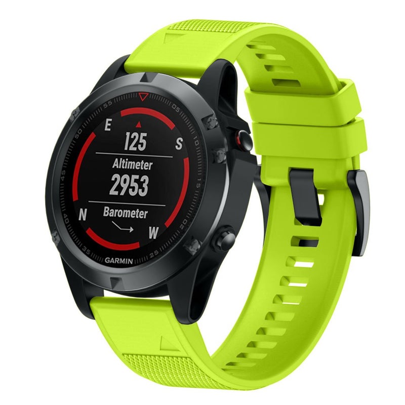 ANCOOL for Fenix 5/Fenix 6/Fenix 7 Band 22mm Silicone Watch Band for Fenix 8 Fenix E 47mm/Fenix 5 Plus/Fenix 6 Pro/Fenix 7 Pro/Forerunner 935(Green) - Image 3