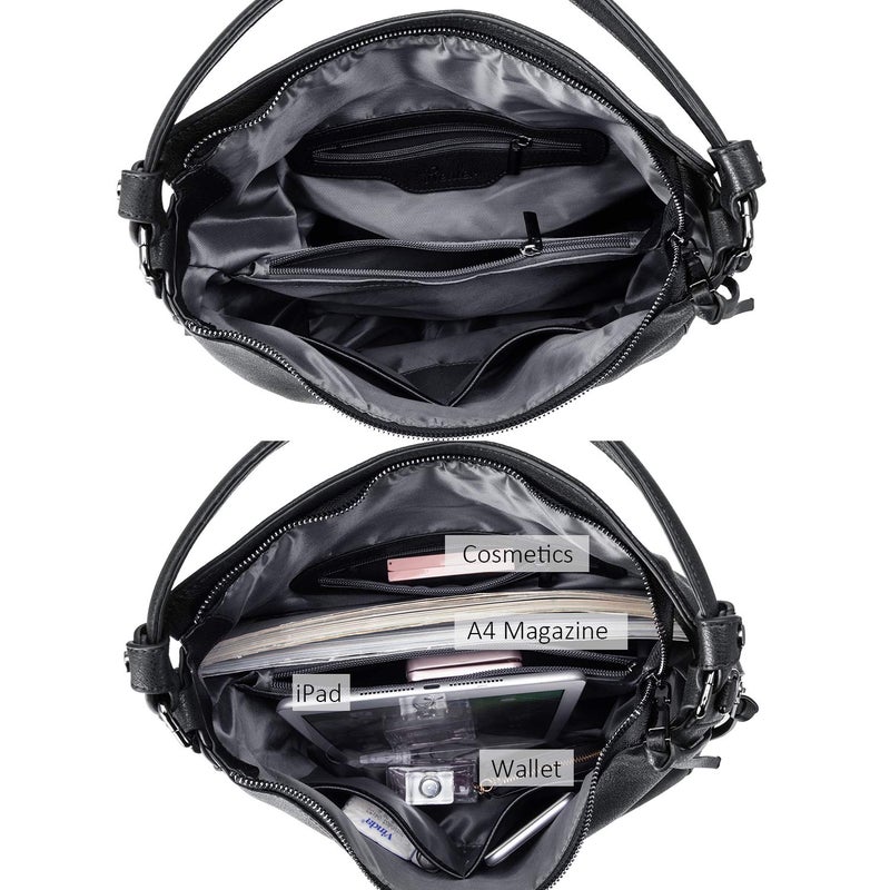 Realer Handbags for Women Large Designer Ladies Hobo bag Bucket Purse Faux Leather - Image 5