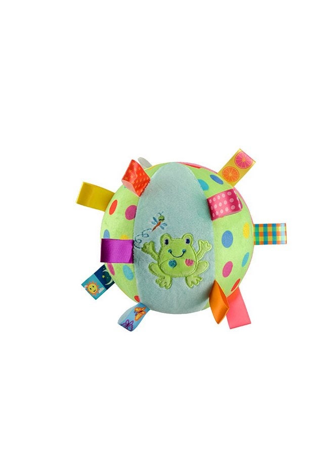 Inchant Baby Balls Soft Plush Rattle Comforter Toy - Kids Infant Early Educational Plush Tag Baby Ball for Ages 6 Months to 1, 2 Year Old boy and Girls - Image 1