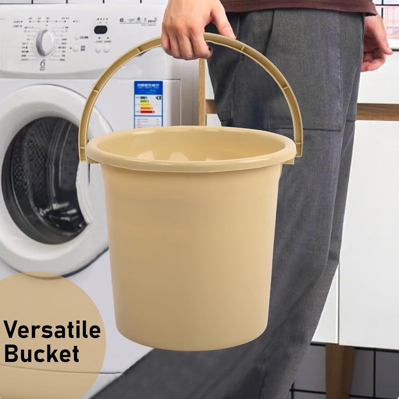 Urbane Home Urbane Home Set of 12 Bathroom Combo Set Bathing Set Modern Bathroom Accessories Set Bathware Set 6 Piece Tub 6 Piece Bucket Combo Set for Bathroom Beige  - Image 5