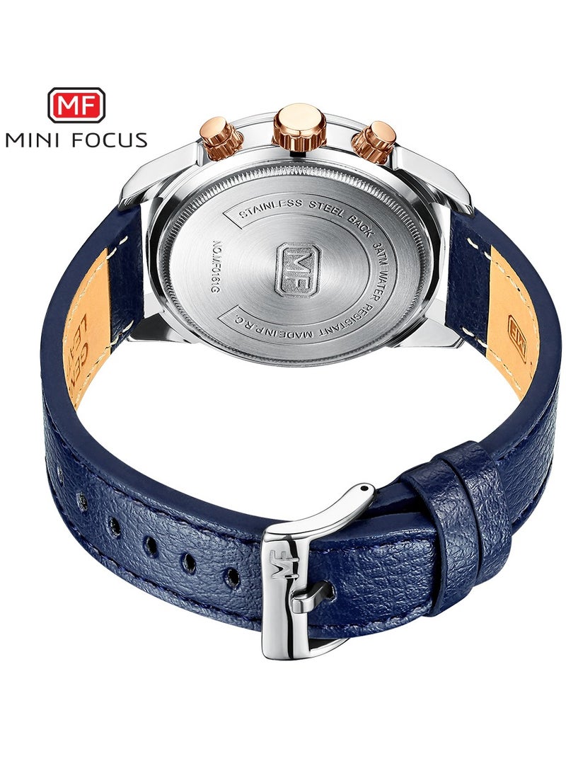 Men's Quartz Wrist Watch Leather Strap -Blue - pzsku/ZD9FEBF833A13ABE30438Z/45/_/1698310488/9d6431ba-50aa-4f50-8c1d-07d55a063512