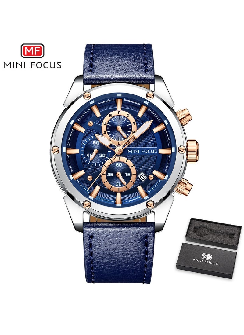Men's Quartz Wrist Watch Leather Strap -Blue - pzsku/ZD9FEBF833A13ABE30438Z/45/_/1704433494/8219a285-3abc-4baf-90c5-f25f1981e12f