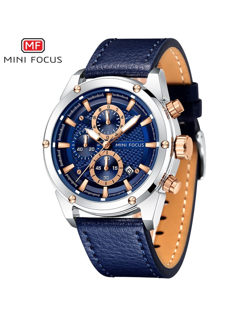 Men's Quartz Wrist Watch Leather Strap -Blue - pzsku/ZD9FEBF833A13ABE30438Z/45/_/1704433495/ad8781b2-f702-4ece-837a-898534d1fc7b