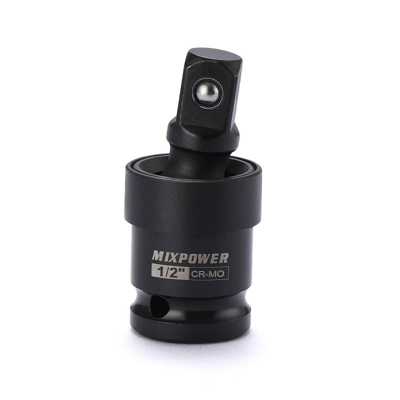 MIXPOWER 1/2-Inch Drive Impact Universal Joint, CR-MO Steel, Radius Corner Design, Flexible, Impact Rated, 1/2" U-Joint Adapter - Image 1