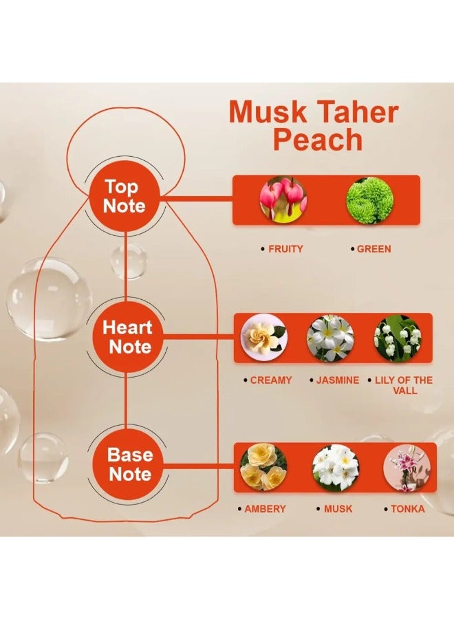 Otoori Musk Taher Peach by MyPerfumes Eau De Parfum For Unisex - 80ml | Luxurious Unisex Fragrance with Fruity and Floral Notes - Image 3