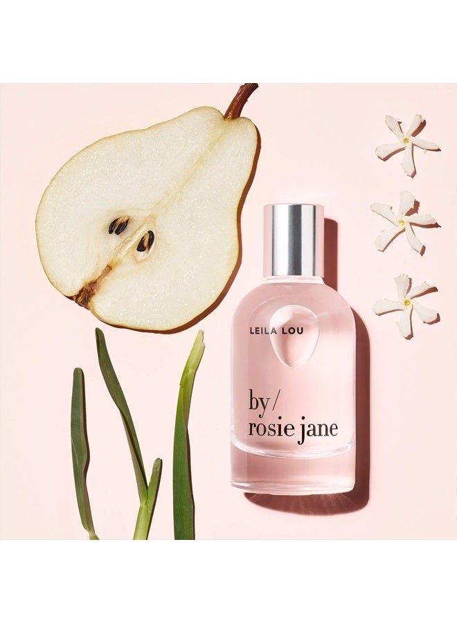 By Rosie Jane Eau De Parfum Spray (Leila Lou) - Clean Fragrance for Women - Essential Oil Mist with Notes of Jasmine, Pear, Fresh Cut Grass - Paraben Free, Vegan, Cruelty Free, Phthalate Free (50ml) - Image 2