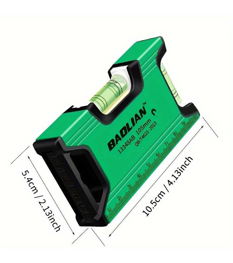 High Precision Level Ruler 4.13 Inch Strong Magnetic Fan Shaped Mini Multifunctional Spirit Level Aluminum Ruler - Image 5
