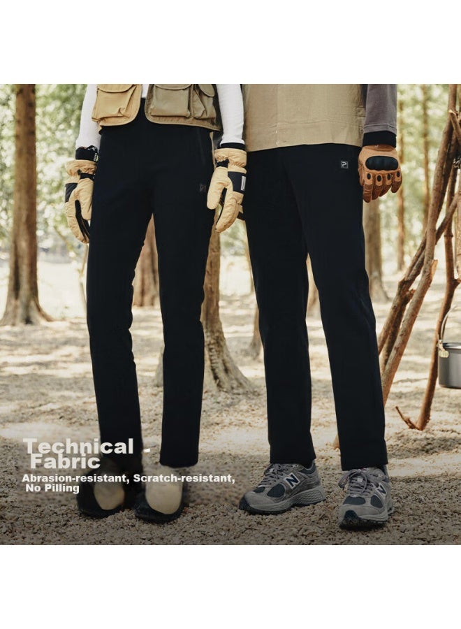 PELLIOT Pelliot Outdoor Softshell Pants, Winter Men's And Women's Fleece-lined Warm Thickened Windproof Trousers For Hiking, Mountaineering And Skiing, 11130701 Black L  - Image 4
