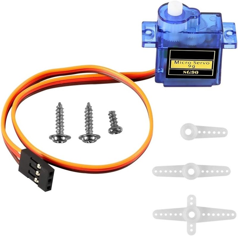 Dorhea 5 Pcs SG90 Micro Servo Motor Mini SG90 9g Servo Kit Compatible with RC Helicopter Airplane Car Boat Robot Arm/Hand/Walking/Door Lock  Control - Image 2