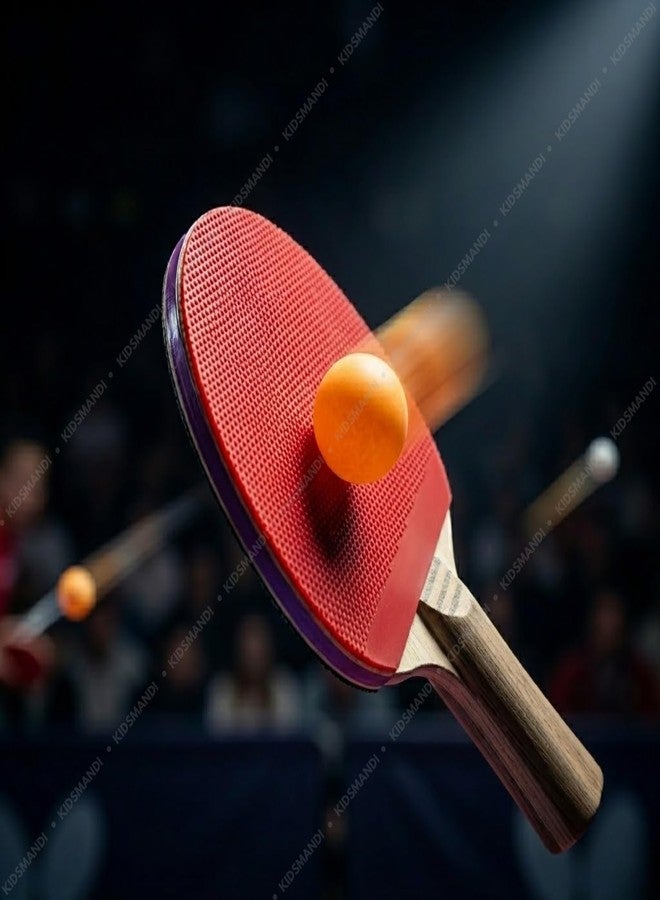 Kids Mandi® Table Tennis Set: 2 Premium Wooden Bats & 3 High-Bounce Balls. Portable Indoor Sports Training Kit for Kids & Beginners. Professional Wooden Paddles. Perfect Screen-Free Time - Image 3