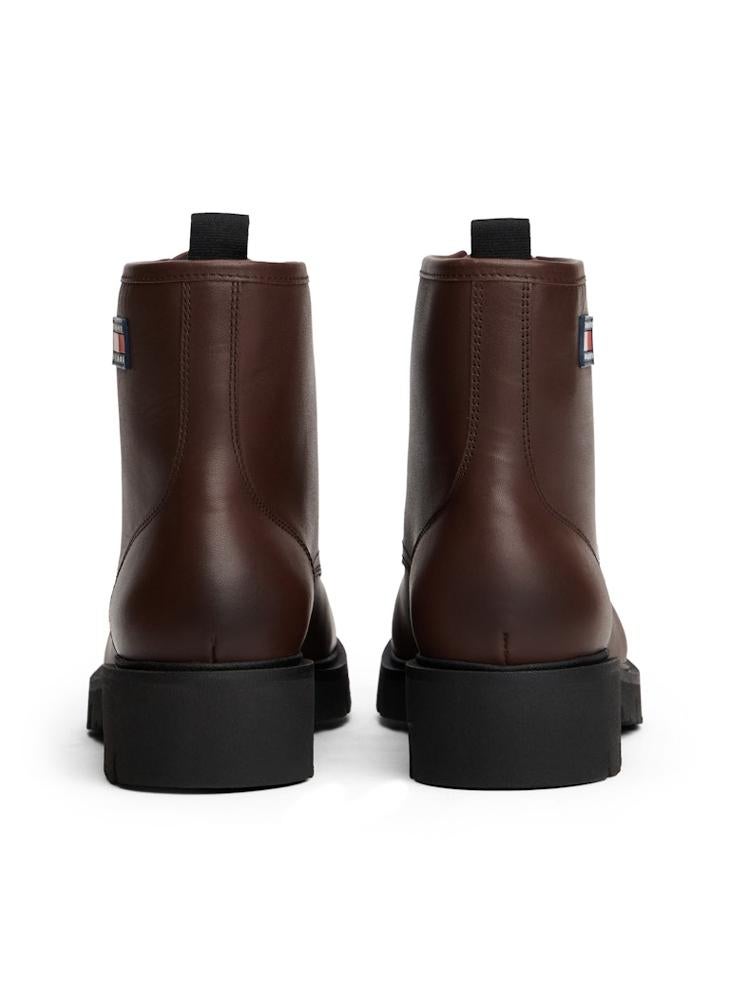 TOMMY JEANS Lace Up Leather Boot - Image 3