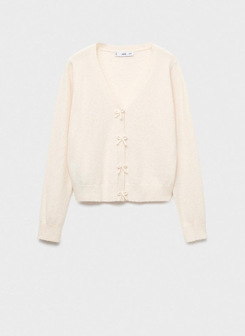 MANGO V-neck wool-blend cardigan - Image 5