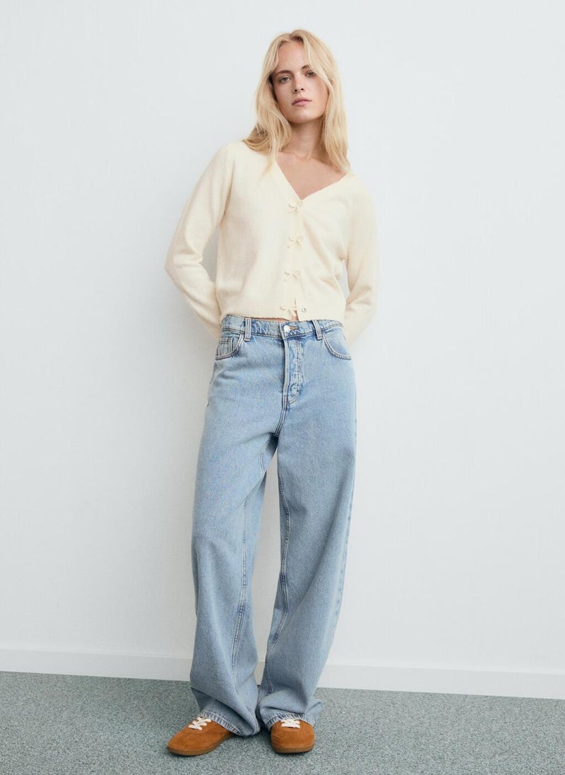 MANGO V-neck wool-blend cardigan - Image 4