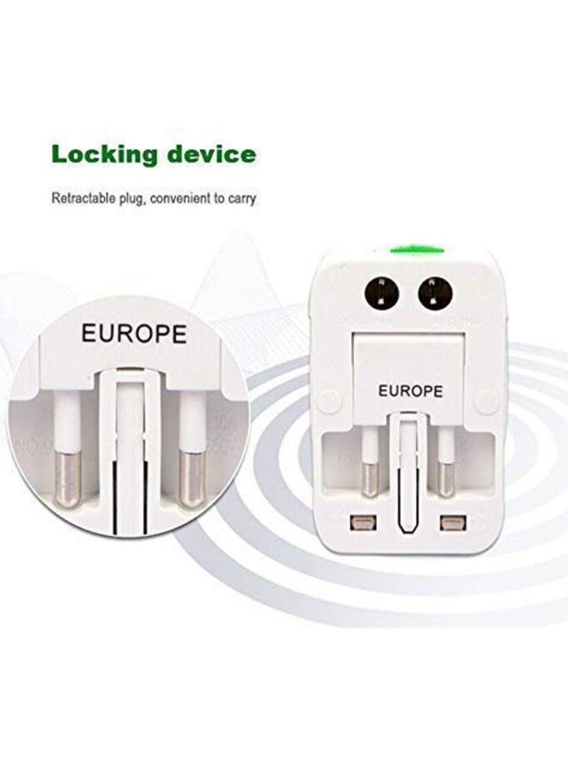 JAJEEK "New Universal Travel Adapter with USB Ports – All-in-One International Travel Charger (White)"  - Image 4