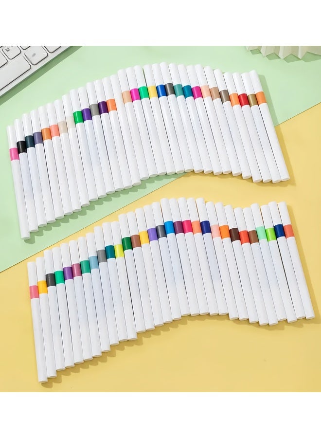 أقلام تلوين أكريليك 60 لونًا للرسم والتصميم، أدوات مكتبية يدوية الصنع - view 3
