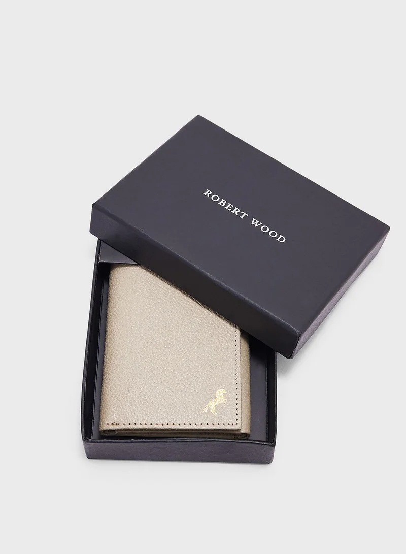 Robert Wood Genuine Leather Tri Fold Wallet
