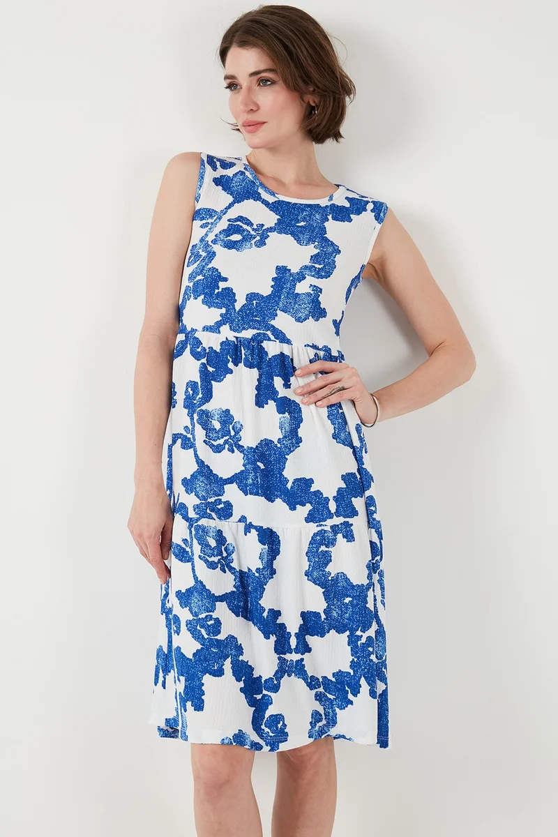 Lela Patterned Sleeveless Midi Dress Women's Dress 5869007