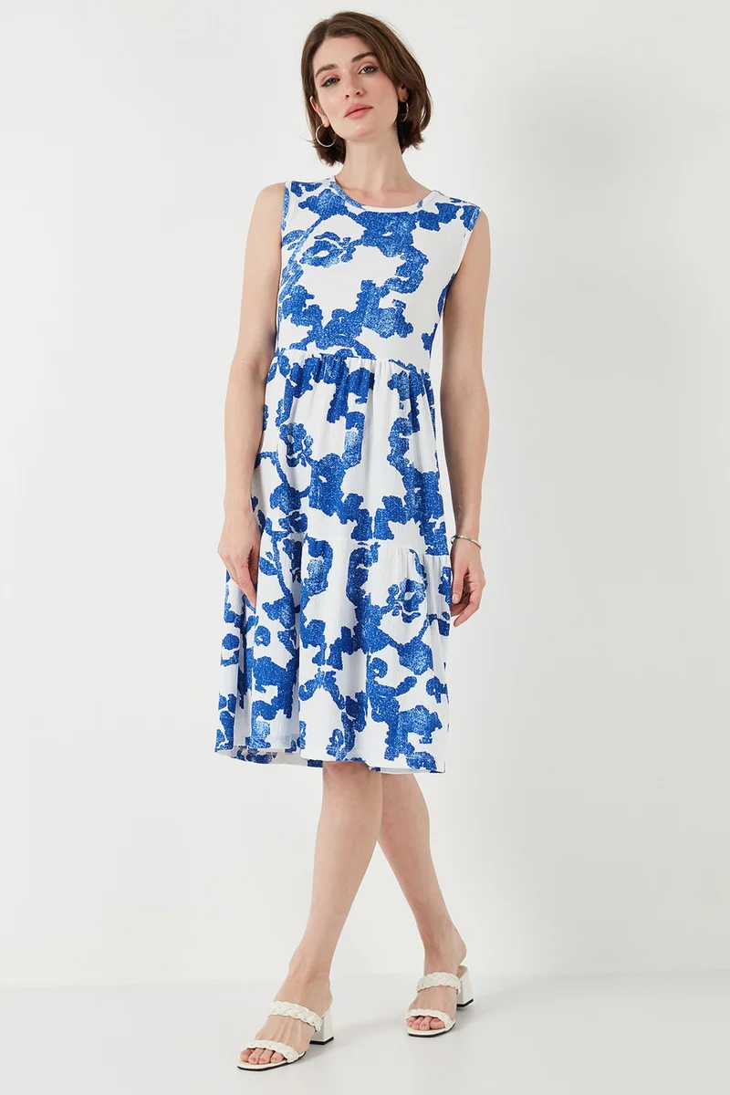 Lela Patterned Sleeveless Midi Dress Women's Dress 5869007