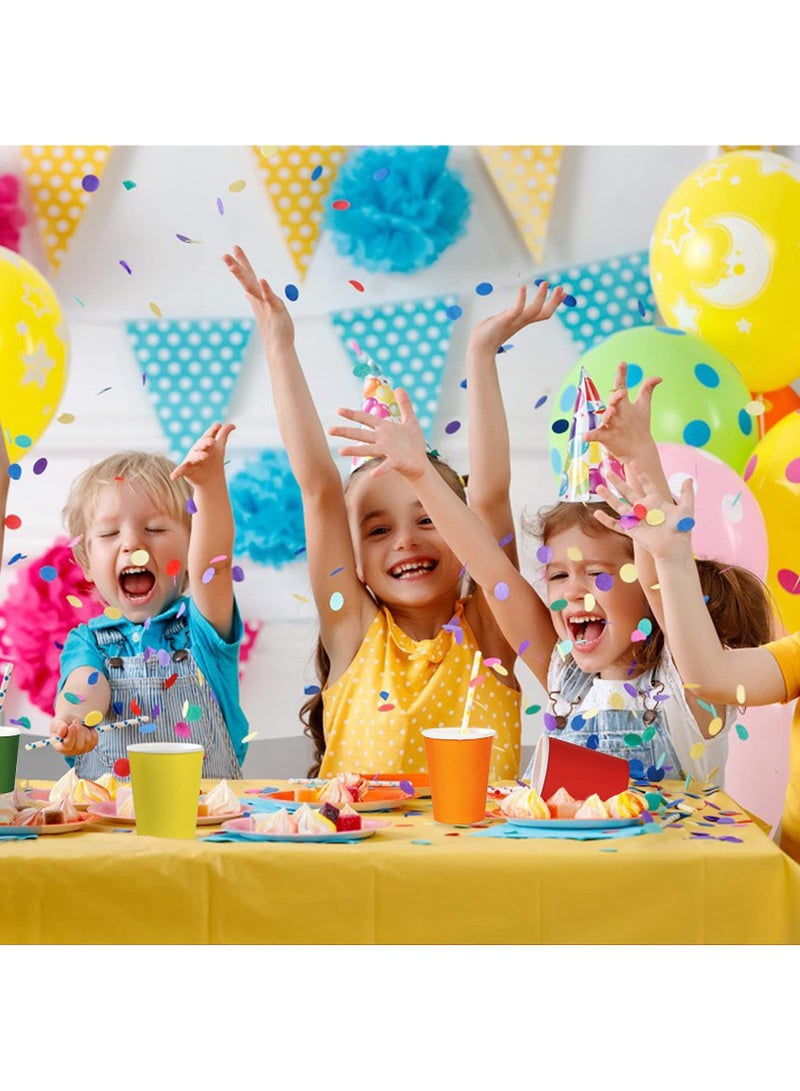 Sweet seven 120 Multicolor Biodegradable Paper Cups - 9oz Party Cups for DIY Holidays, Weddings, 6 Vibrant Colors - Image 3