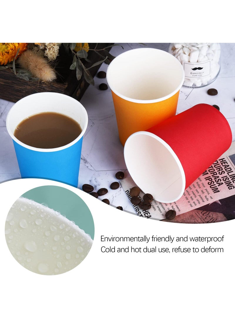Sweet seven 120 Multicolor Biodegradable Paper Cups - 9oz Party Cups for DIY Holidays, Weddings, 6 Vibrant Colors - Image 5