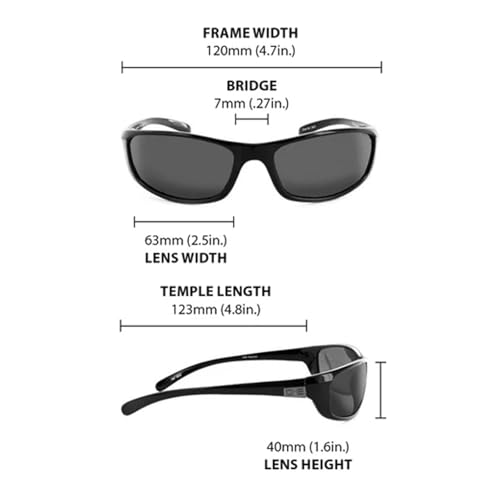 Optic Nerve - 2022 Premium & Affordable Polarized Sport Sunglasses for Men/Women, Backwoods Edition with Shiny Black Frame/Smoke Lens - Image 4