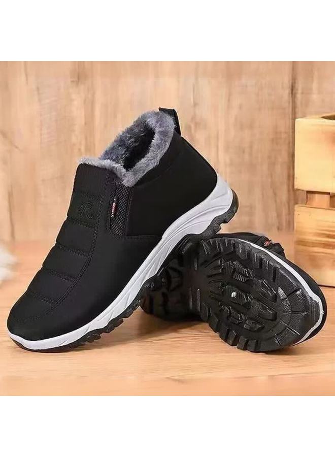 Footoppo Plus Velvet Cotton Shoes Women's Elderly Mother Shoes Winter Middle-aged And Elderly Comfortable Shoes Winter Thickened Warm Shoes For The Elderly Men - Image 2
