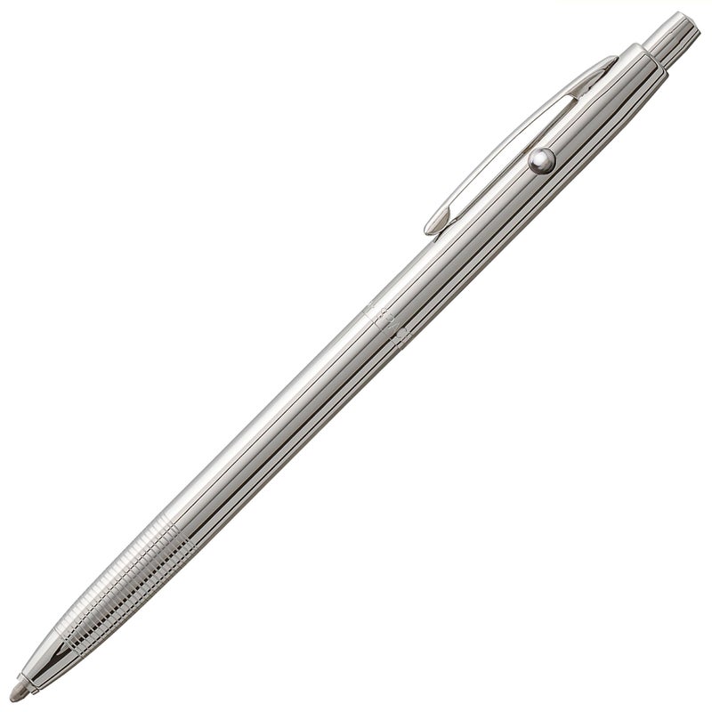 Fisher Space Pen Chrome Shuttle Pen Pressurized Ballpoint Pen Writes Upside Down and in Extreme Temperatures Smooth Black Ink Medium Point Gift Box Made in USA Used On Crewed Space Flights - Image 2