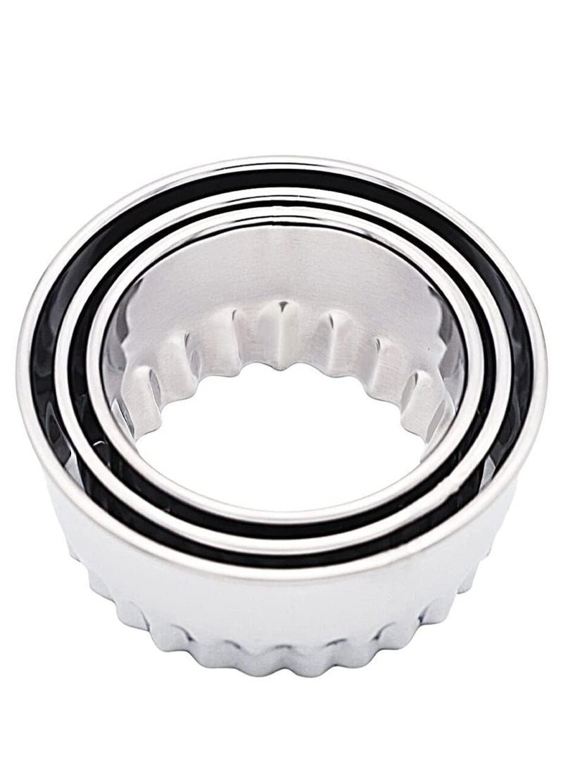 Oasisgalore Stainless Steel Biscuit Cutters, Round Cookie Cutters Perfect for Scones, Mince Pies,and Tarts.  - Image 1