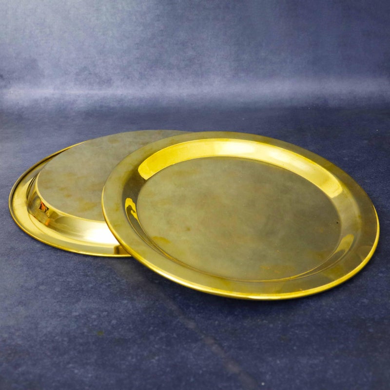 Putrika Traditional Brass Plate for Vessel Lid|Vadi thattu| Polished Cover for Containers|Multipurpose Plate for Cooking, Storage, and Kitchen Decorative Use (Small Dia:18.5cm) - Image 4