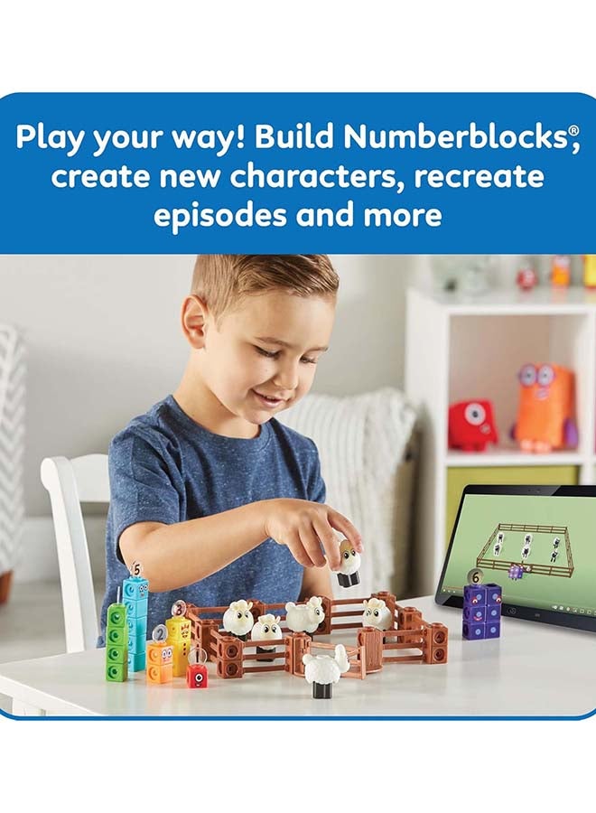 Learning Resources Numberblocks Sheep Farm (52-Piece, Mathlink Set, Ages 3+) - Image 2