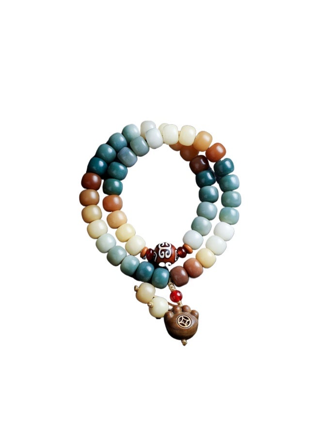GRADIENT Bodhi Cat Paw Multi-loop Bracelet, High-end Versatile Buddhist Beads Prayer Bracelet Unisex - Image 2