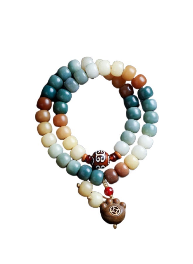 GRADIENT Bodhi Cat Paw Multi-loop Bracelet, High-end Versatile Buddhist Beads Prayer Bracelet Unisex - Image 1