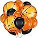 Charniol 5 Pcs Basketball Aluminum Foil Balloons and 20 Pcs Latex Balloons in Black and Orange Set for Basketball Birthday Party Decorations Baby Shower - Image 3