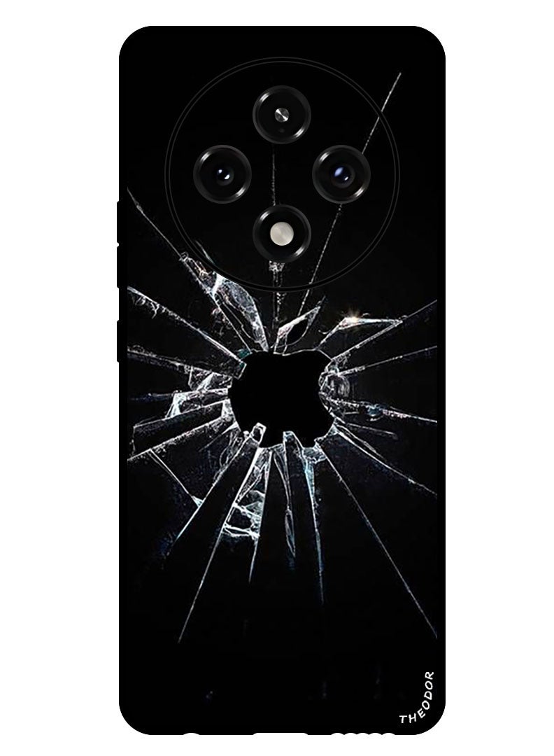 Theodor Protective Case Anti Scratch Shock Proof Bumper Cover For Oppo A3 Pro Cracked Glass Apple Logo - Image 1